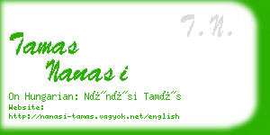 tamas nanasi business card